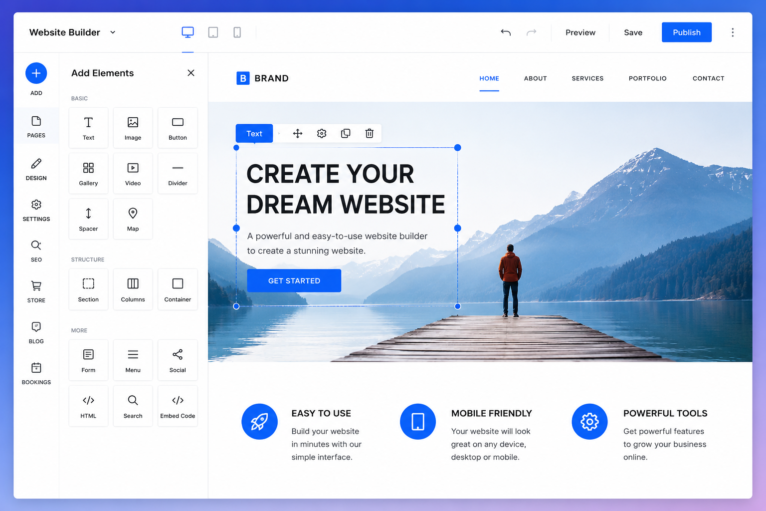 ryker rishi website builder