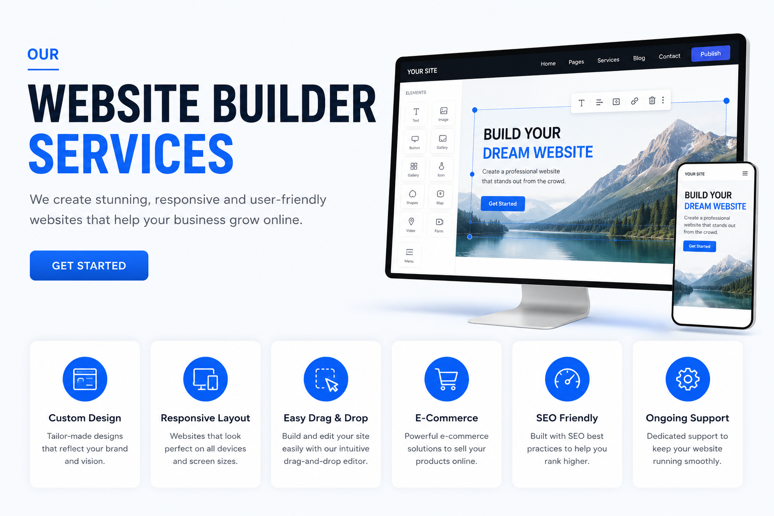 ryker rishi website builder service